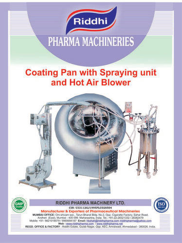 Coating Pan Capacity: Lab Model To 60 Inch Kg/Hr