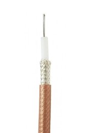 Rg179 Coaxial Cable - Brass Conductor, Single Core, 50 Ohm Impedance, Black Pvc Jacket, 4000 Dielectric Strength, 12 Months Warranty