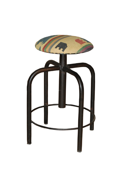 Revoling Stool with Durry Seat