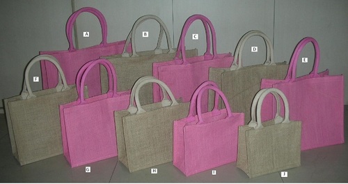 Laminated Jute Beach bag with Cotton Rope Handle