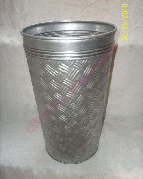 Metallic Cylinder Planter