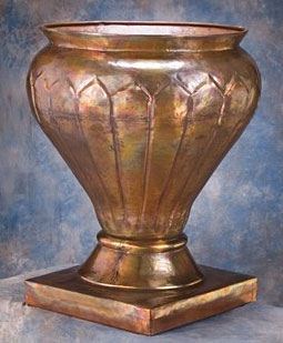 Decorative Copper Round Planter