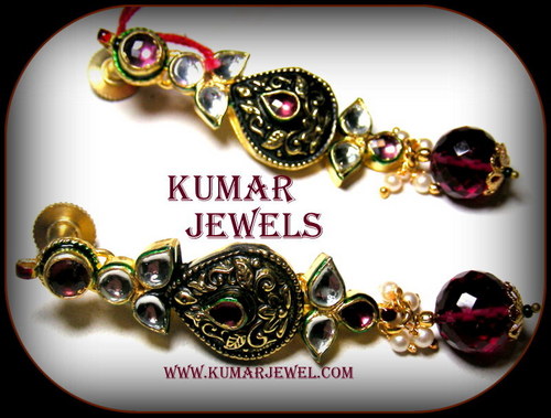 mughal kundan antique earrings ruby with pearltraditionalimitationcostume jewlelry