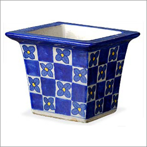 Blue Pottery Planters