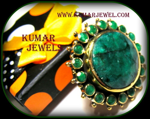 mughal antique big kundan ring green ,fashion,artificial,imitation,costume,trendy jewelry