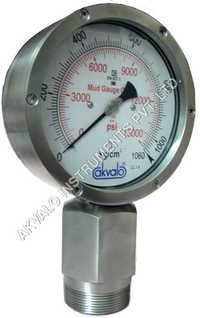 Mud Gauges - Stainless Steel Ss 304, Nominal Size 100-150mm, Scale Range 0-1000 Kg/cm2 | Dimensional Accuracy, Easy Installation, Longer Functional Life, Precise Measurement