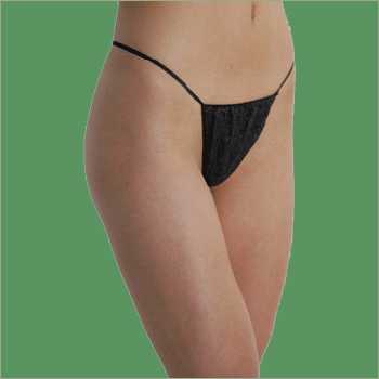 T String Panties - Cotton Blend, Free Size, Black | Smooth Texture, Softness, Skin-Friendly Nature, Plain Design, Disposable