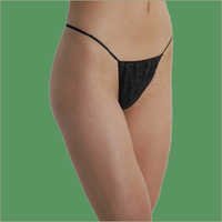 T String Panties - Cotton Blend, Free Size, Black | Smooth Texture, Softness, Skin-friendly Nature, Plain Design, Disposable