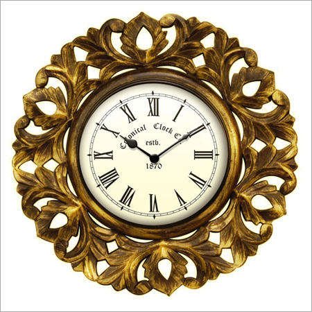 Wood Carved Clock
