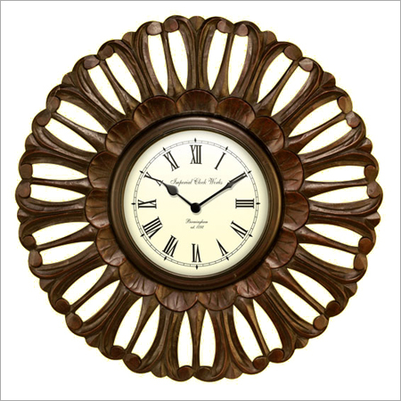 Carved Brown Clock