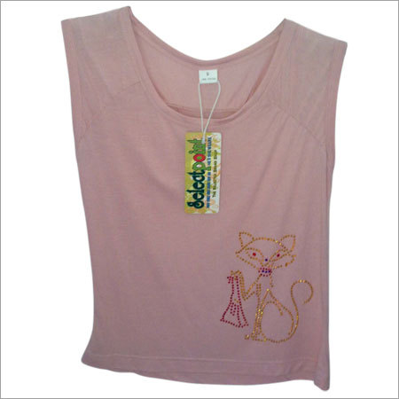 Tops Printing Service - Cotton, S-XL, Pink | Embroidered Design, Colorfast, Glossy Finish, Unique Touch