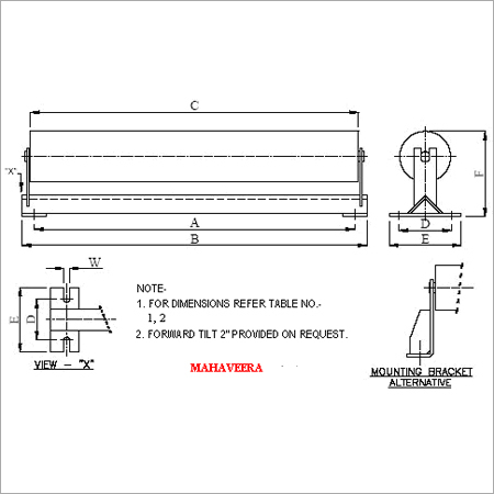Single Piece Carrying Idler Set