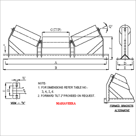 Three Piece Carrying Idler Set