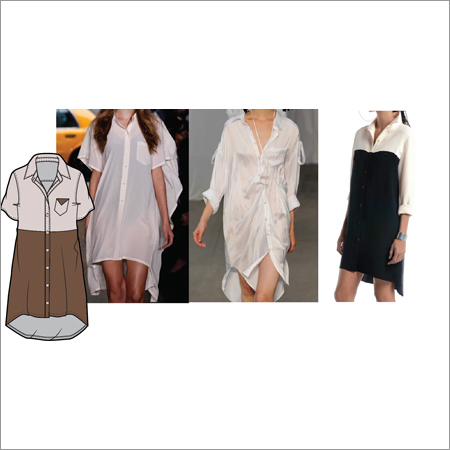 Drop Back Shirt Dress Designing