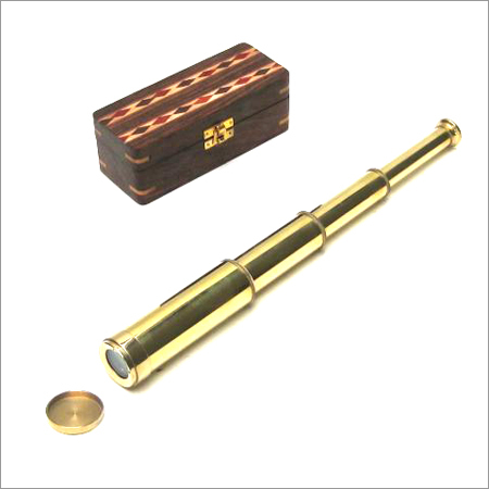 Solid Brass Pullout Telescope With Box