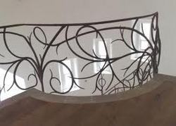 Mild Steel Railing - 12mm Thickness, 1000mm Height, Powder Coated | Durable, Elegant Design, Weather Resistant, Customizable, Easy Installation, Bolted