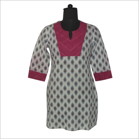 Women Wear - Cotton, Medium, Pink | Embroidered, Stylish, Comfortable, Durable, Versatile, Elegant, Trendy, Knee Length, V-Neck, 3/4 Sleeve