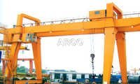Goliath Crane - 35 Meter Span, 5-25 Ton Capacity, Yellow | Modular Design, Emergency Stop, High Efficiency