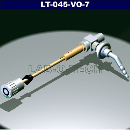 Vari-fit needle rod control valve, With Panel mounted flange, 45 degree angle hose end