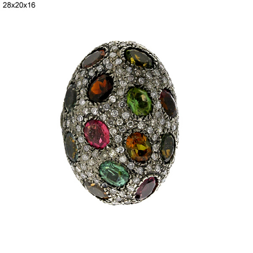 Pave Diamond Tourmaline Finding