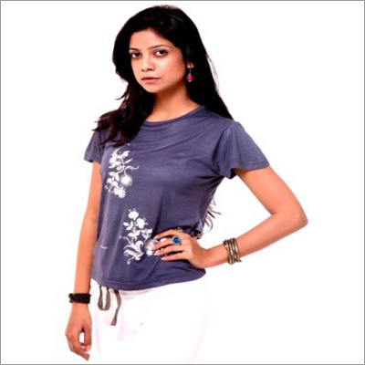 Girls's Knitted Top with Foil Print