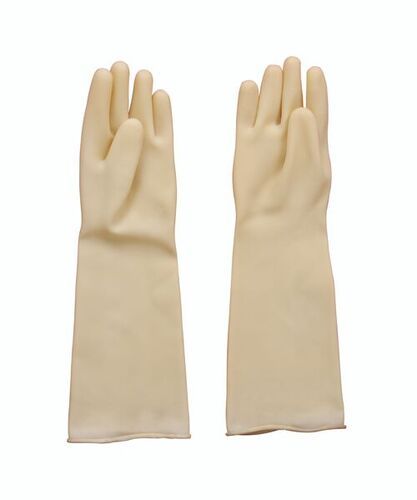 Leather Coated Chemical Resistant Rubber Hand Gloves