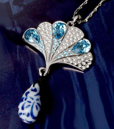 crystal ceramic necklace
