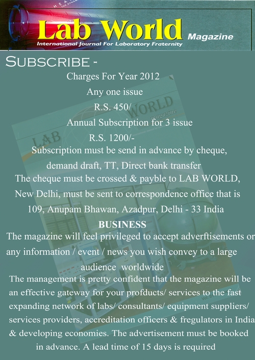 Laboratory Magazines - Print/Online Annual Subscription, Lab Research & Industry Insights