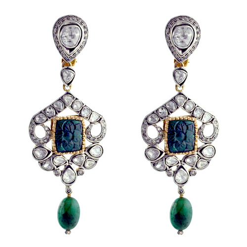 14k Rosecut Diamond Gold Earring