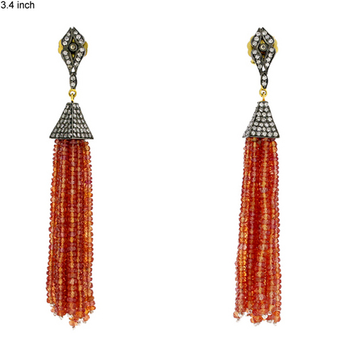 18k Gold Tassel Earring