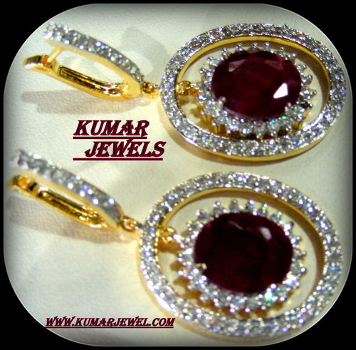 diamond style earrings with ruby,traditional.fancy,fashion,hoop jewelry