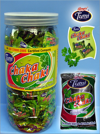Chaka Chaki - Glucose Hard Candy, Green | Coriander, Cardamom, Cinnamon Flavor, Tangy Salt