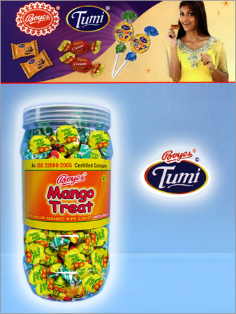 Mango Treat Candy - Rich Milk Blend, Twist Wrapped, Yellow | Yummy Flavor, Pure Mango, Hygienic