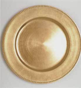 गोल्ड चार्जर प्लेट