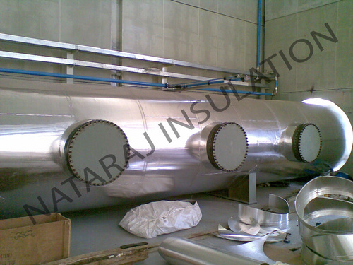 Insulation Of 2 Mtr Dia Pipe - Aluminum Cladding