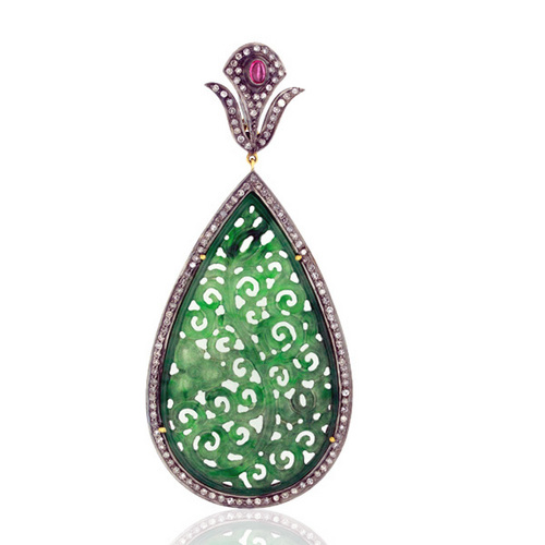 Jade Pear Carving Pendant