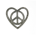 925 Sterling Silver Diamond Heart Pendant