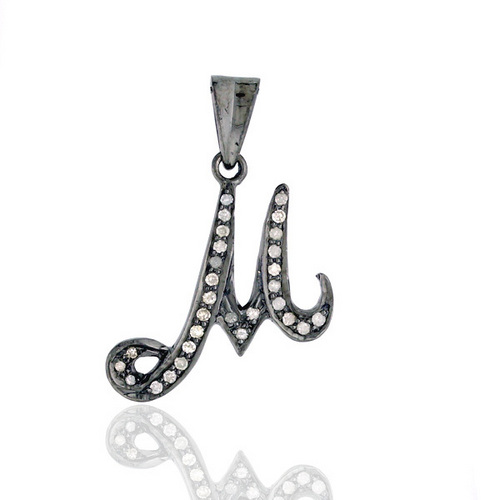 Alphabet Charm Diamond Pendant