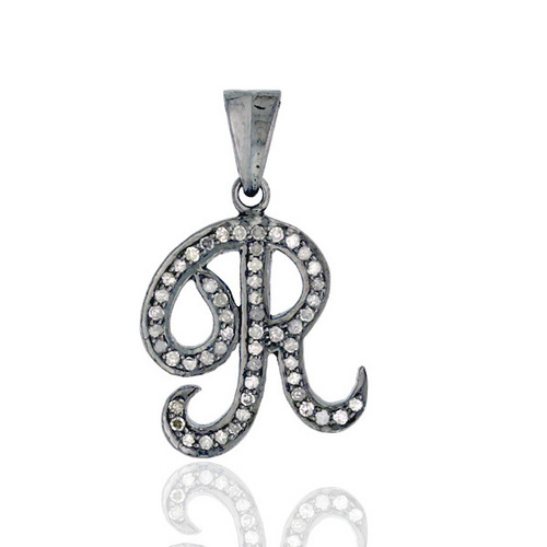 Alphabet R Diamond Pendant