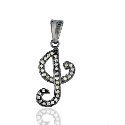 Alphabet I Diamond Pendant