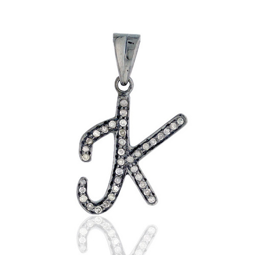 Alphabet K Diamond Pendant