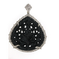 18k Gold Onyx Pendant