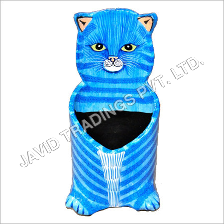 Gift Items - Plastic, 12x8x12 inches, Blue | Cute Cat Shape, Durable, Easy to Clean, Space Saving