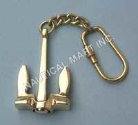 Nautical Solid Brass Anchor Key Chain