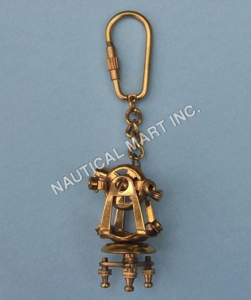 NAUTICAL BRASS THEODOLITE KEY CHAIN 