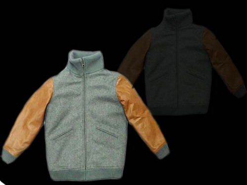 Leather Sleeve Jacket
