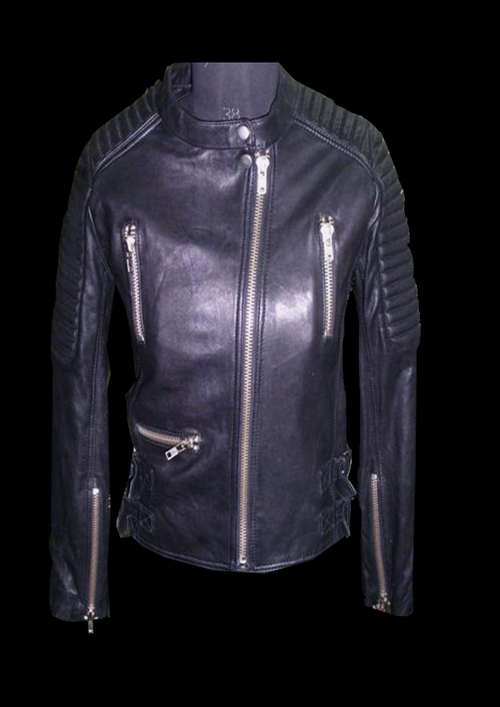 Ladies Colored Leather Jacket