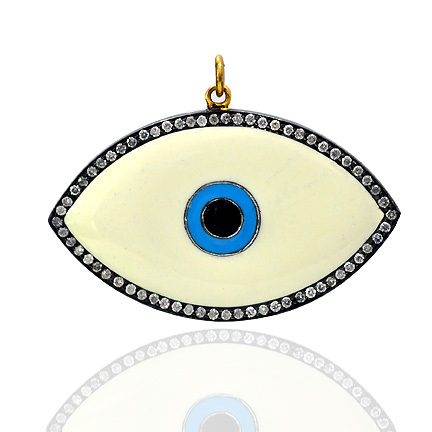 Evil Eye Enamel Pendant