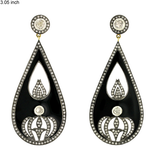 925 Sterling silver Enamel Earring