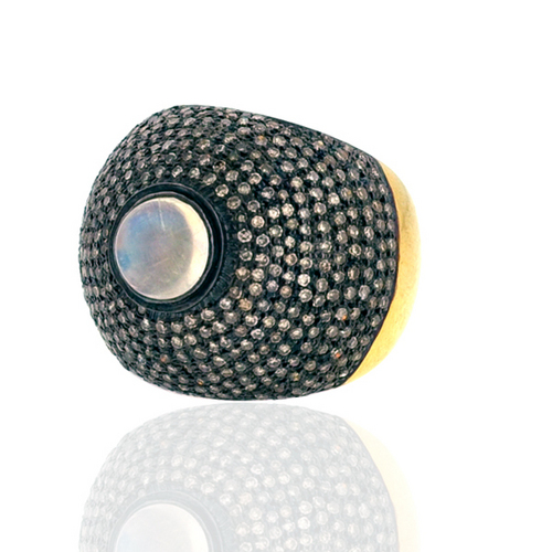 Gold Pave Diamond Ring